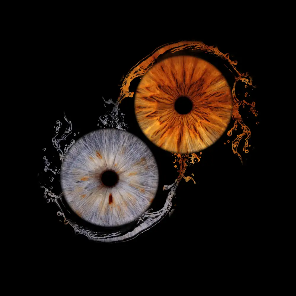 Doi iriși — Water splash
